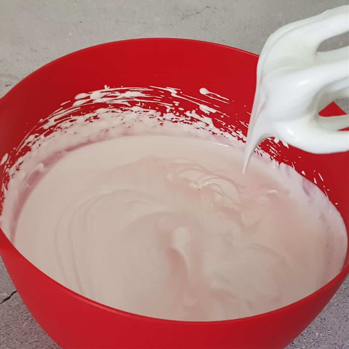 Whipped to stiff peaks.