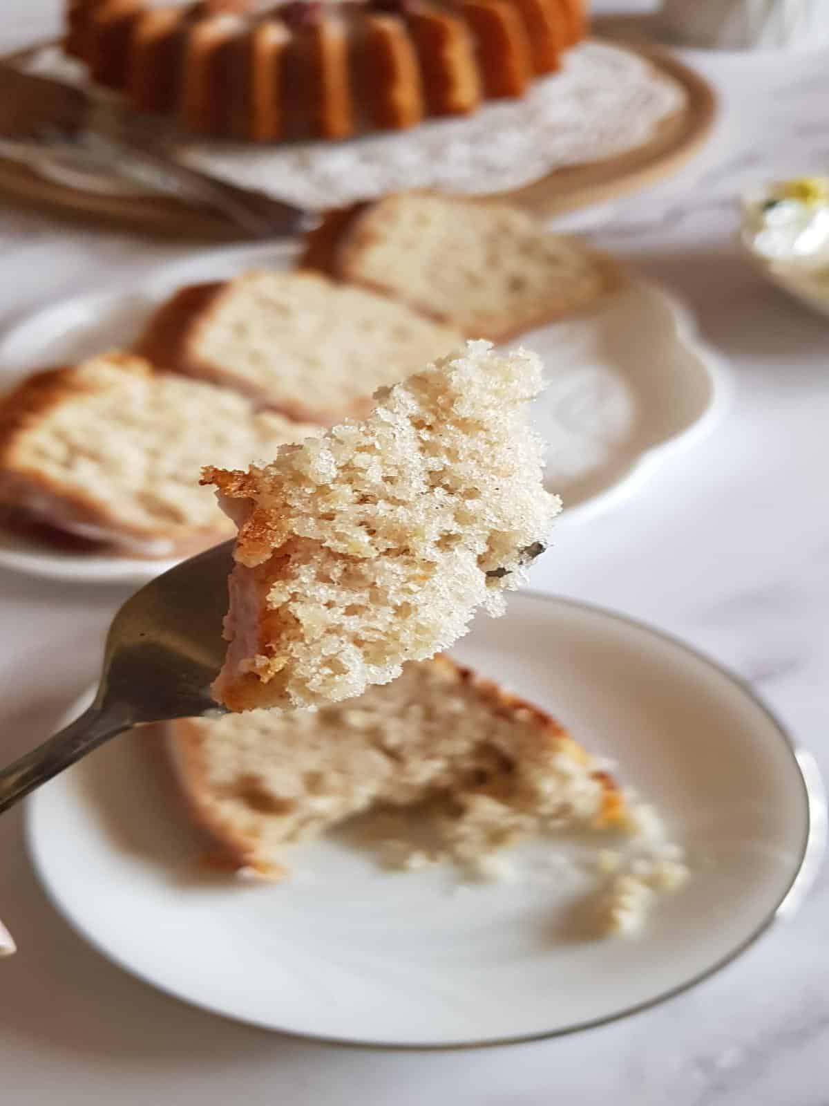 Soft, spongy banana cake with a beautiful crumb.